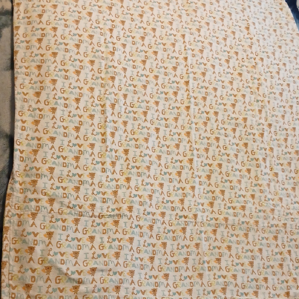 Baby blanket I love Grandma bear print